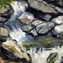 <Rocky Stream-acrylic on paper>